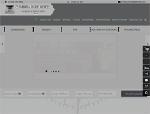 Tablet Screenshot of cumbriaparkhotel.com